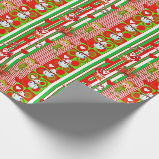 Weihnachtswrapping Paper Elf Geschenkpapier (Ecke)