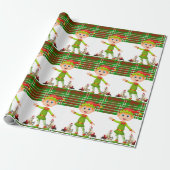 Weihnachtswrapping Paper Elf Geschenkpapier (Ungerollt)