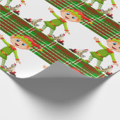 Weihnachtswrapping Paper Elf Geschenkpapier (Ecke)