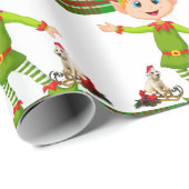 Weihnachtswrapping Paper Elf Geschenkpapier (Rolleneckpunkt)