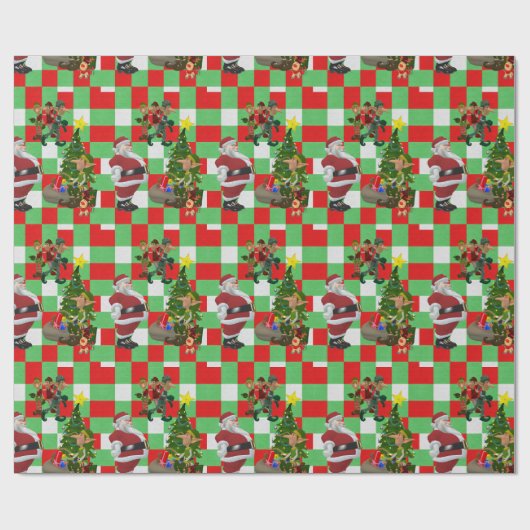 Weihnachtswrapping Paper Elf Geschenkpapier (Flach)