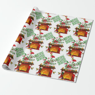 Weihnachtswrapping Paper Elf Geschenkpapier