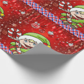 Weihnachtswrapping Paper Elf Geschenkpapier (Ecke)