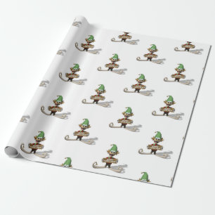 Weihnachtswrapping Paper Elf Geschenkpapier