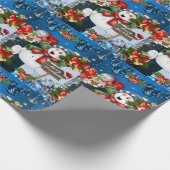Weihnachtswrapping Paper Elf Snowman Geschenkpapier (Ecke)