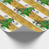 Weihnachtswrapping Paper Elf Snowman Geschenkpapier (Ecke)