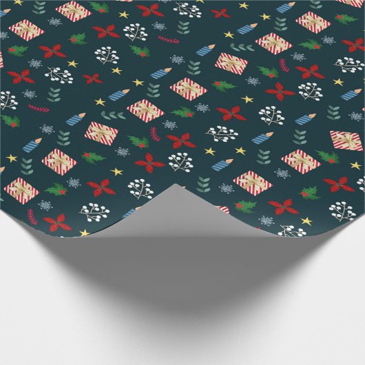 Weihnachtswrapping Paper feiern Geschenkpapier (Ecke)