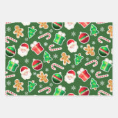 Weihnachtswrapping Paper Flat Sheet Geschenkpapier Set (Vorderseite 3)