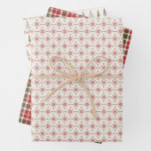 Weihnachtswrapping Paper Flat Sheet Set 3 Geschenkpapier Set (Beispiel)