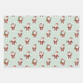 Weihnachtswrapping Paper Flat Sheet Set 3 Geschenkpapier Set