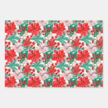 Weihnachtswrapping Paper Flat Sheet Set 3
