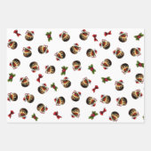 Weihnachtswrapping Paper Flat Sheet Set 3 Geschenkpapier Set (Vorderseite 3)