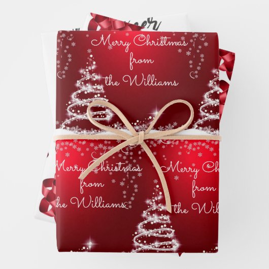 Weihnachtswrapping Paper Flat Sheet Set 3 Geschenkpapier Set (Beispiel)