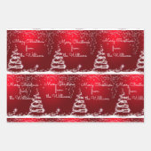 Weihnachtswrapping Paper Flat Sheet Set 3 Geschenkpapier Set (Vorderseite)