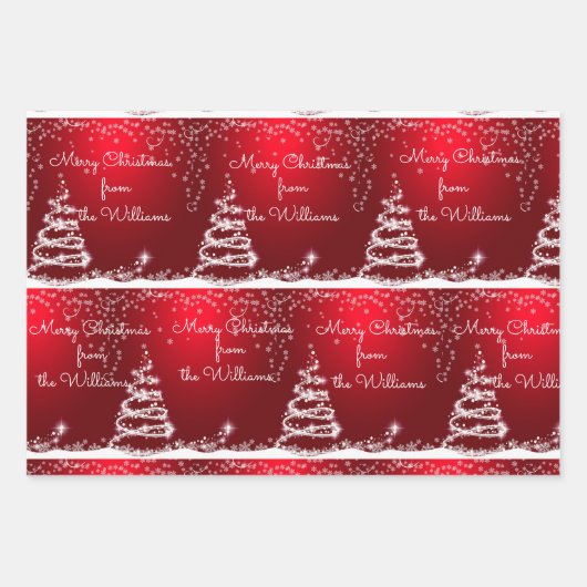Weihnachtswrapping Paper Flat Sheet Set 3 Geschenkpapier Set (Vorderseite)