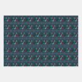 Weihnachtswrapping Paper Flat Sheet Set 3 Geschenkpapier Set (Vorderseite 2)