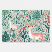 Weihnachtswrapping Paper Flat Sheet Set 3 Geschenkpapier Set (Vorderseite 3)