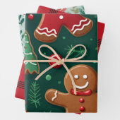 Weihnachtswrapping Paper Flat Sheet Set 3 Geschenkpapier Set (Beispiel)