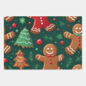 Weihnachtswrapping Paper Flat Sheet Set 3 Geschenkpapier Set (Vorderseite)