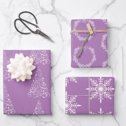 Weihnachtswrapping Paper Flat Sheet Set 3 Geschenkpapier Set (Vorderseite)