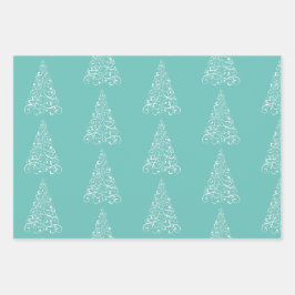 Weihnachtswrapping Paper Flat Sheet Set 3 Geschenkpapier Set