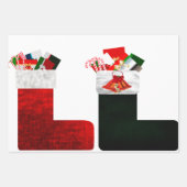 Weihnachtswrapping Paper Flat Sheet Set 3 Geschenkpapier Set (Vorderseite 3)