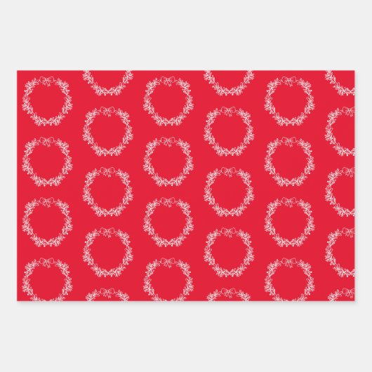 Weihnachtswrapping Paper Flat Sheet Set 3 Geschenkpapier Set (Vorderseite 2)