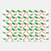 Weihnachtswrapping Paper Flat Sheet Set 3 Geschenkpapier Set (Vorderseite 2)