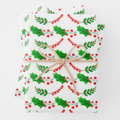 Weihnachtswrapping Paper Flat Sheet Set 3 Geschenkpapier Set (Beispiel)
