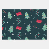 Weihnachtswrapping Paper Flat Sheet Set 3 Geschenkpapier Set (Vorderseite 3)
