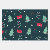 Weihnachtswrapping Paper Flat Sheet Set 3 Geschenkpapier Set (Vorderseite)
