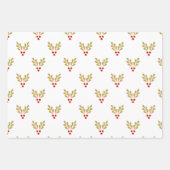 Weihnachtswrapping Paper Flat Sheet Set 3 Geschenkpapier Set (Vorderseite 3)