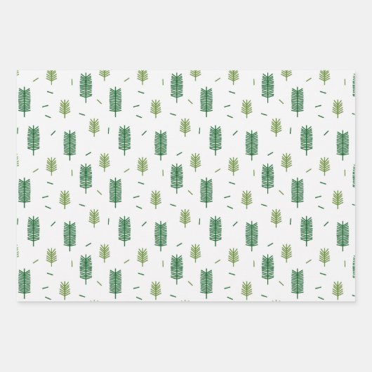 Weihnachtswrapping Paper Flat Sheet Set 3 Geschenkpapier Set (Vorderseite 2)