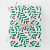 Weihnachtswrapping Paper Flat Sheet Set 3 Geschenkpapier Set (Beispiel)