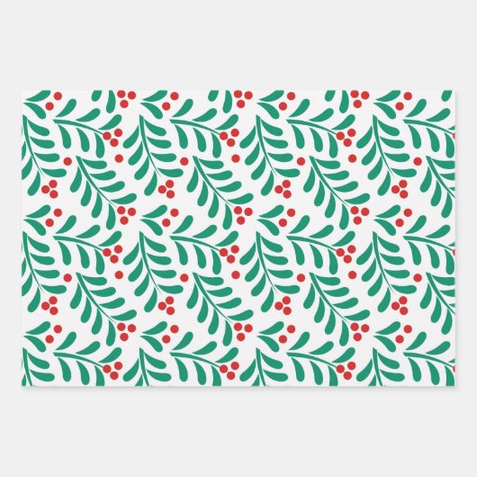 Weihnachtswrapping Paper Flat Sheet Set 3 Geschenkpapier Set (Vorderseite)