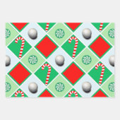 Weihnachtswrapping Paper Flat Sheet Set 3 Geschenkpapier Set (Vorderseite 3)