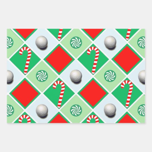 Weihnachtswrapping Paper Flat Sheet Set 3 Geschenkpapier Set (Vorderseite 3)