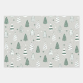 Weihnachtswrapping Paper Flat Sheet Set 3 Geschenkpapier Set (Vorderseite 3)