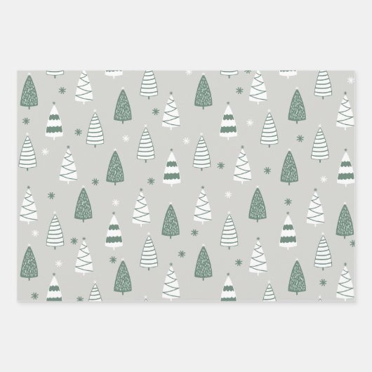 Weihnachtswrapping Paper Flat Sheet Set 3 Geschenkpapier Set (Vorderseite 3)