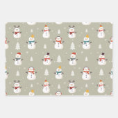 Weihnachtswrapping Paper Flat Sheet Set 3 Geschenkpapier Set (Vorderseite 2)