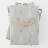 Weihnachtswrapping Paper Flat Sheet Set 3 Geschenkpapier Set (Beispiel)