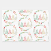Weihnachtswrapping Paper Flat Sheet Set 3 Geschenkpapier Set (Vorderseite 3)