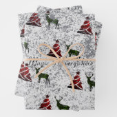 Weihnachtswrapping Paper Flat Sheet Set 3 Geschenkpapier Set (Beispiel)