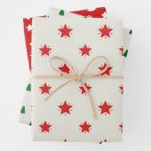 Weihnachtswrapping Paper Flat Sheet Set 3 Geschenkpapier Set (Beispiel)