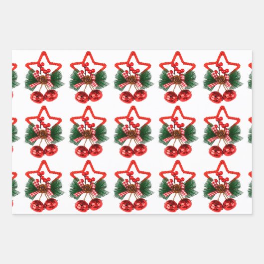 Weihnachtswrapping Paper Flat Sheet Set 3 Geschenkpapier Set (Vorderseite)