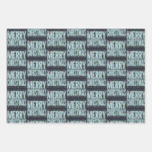 Weihnachtswrapping Paper Flat Sheet Set 3 Geschenkpapier Set (Vorderseite 2)