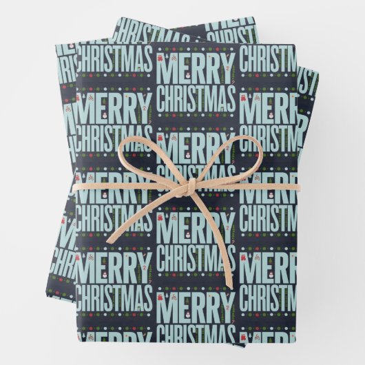 Weihnachtswrapping Paper Flat Sheet Set 3 Geschenkpapier Set (Beispiel)