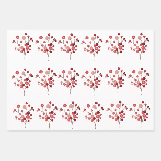 Weihnachtswrapping Paper Flat Sheet Set 3 Geschenkpapier Set (Vorderseite 2)