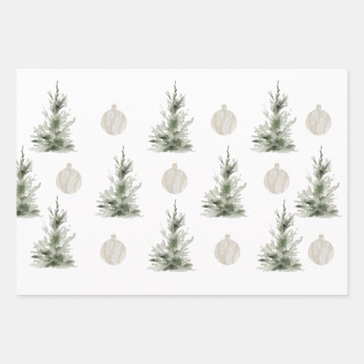 Weihnachtswrapping Paper Flat Sheet Set 3 Geschenkpapier Set (Vorderseite)