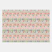 Weihnachtswrapping Paper Flat Sheet Set 3 Geschenkpapier Set (Vorderseite)